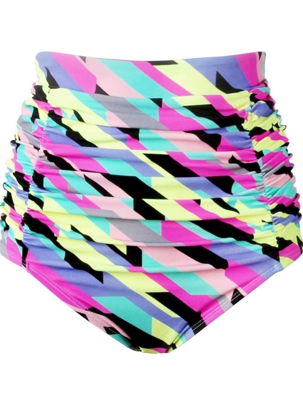 RELLECIGA Women's Ruched Bikini Bottom XL Multi Color
